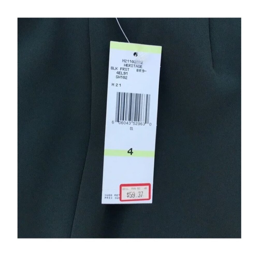 Jones NY Collection Heritage Pants Womens 4 Gray Lined Flat Career 31x33 NWT $99 - Picture 9 of 9